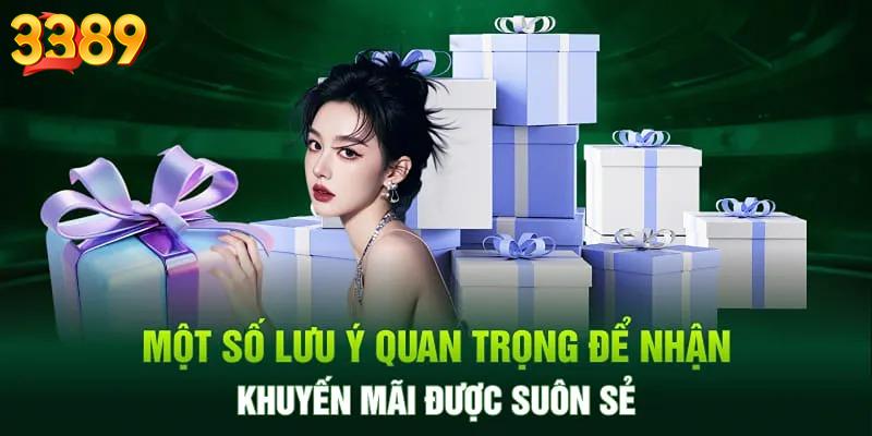 Lưu ý khi áp mã khuyến mãi 3389